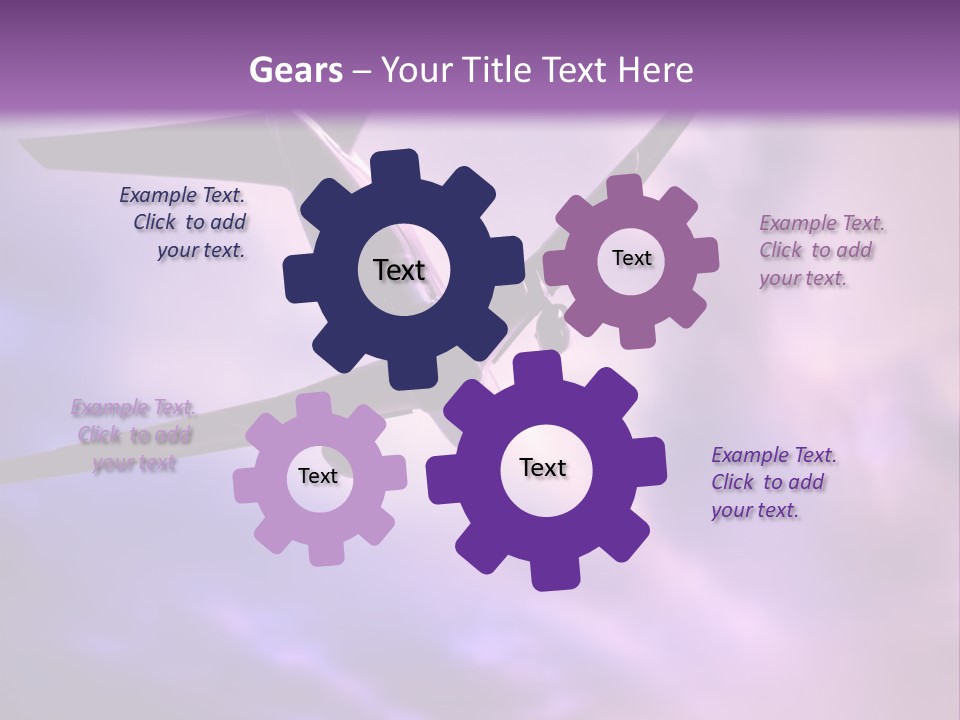 Blue Wing Machine PowerPoint Template