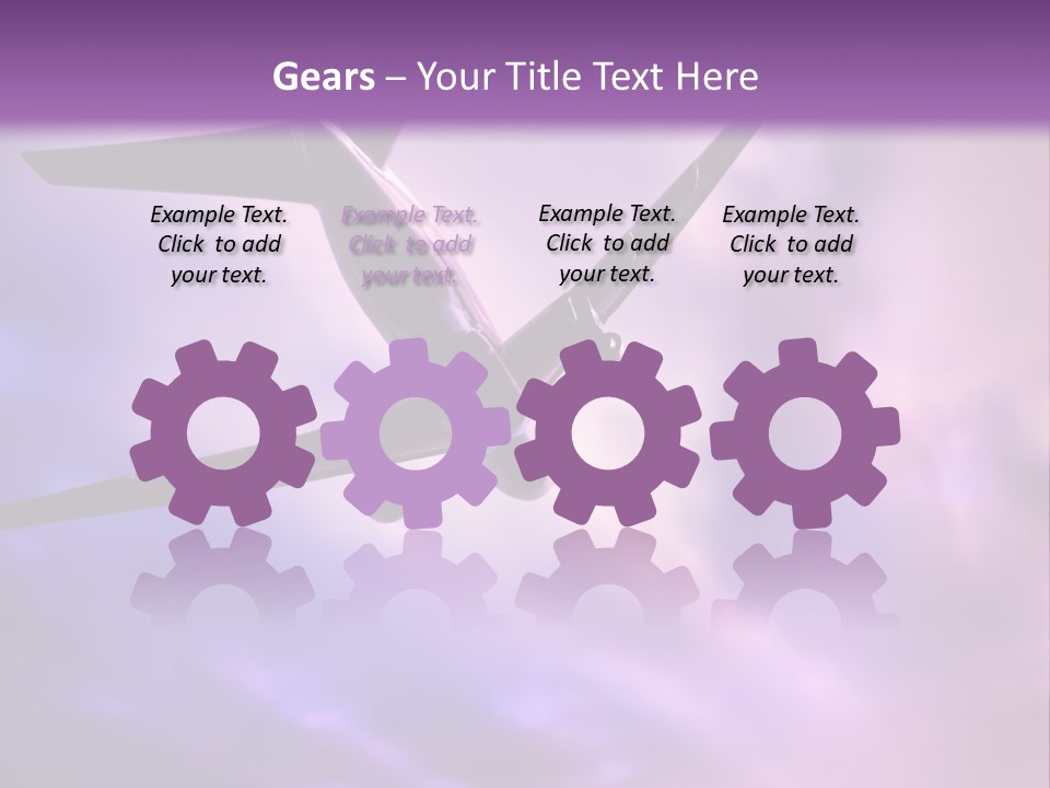 Blue Wing Machine PowerPoint Template