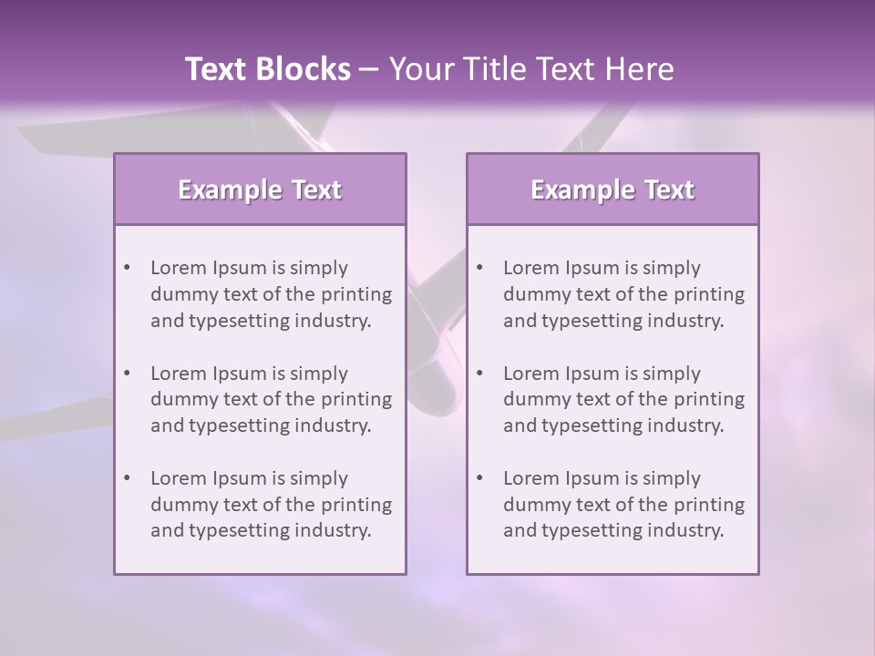 Blue Wing Machine PowerPoint Template