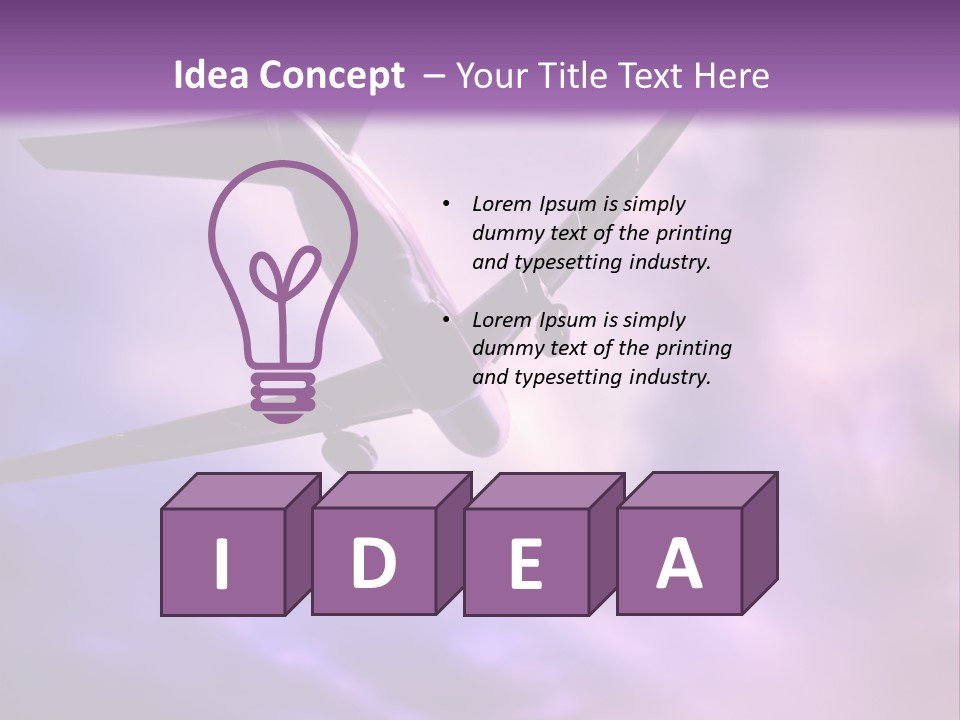 Blue Wing Machine PowerPoint Template