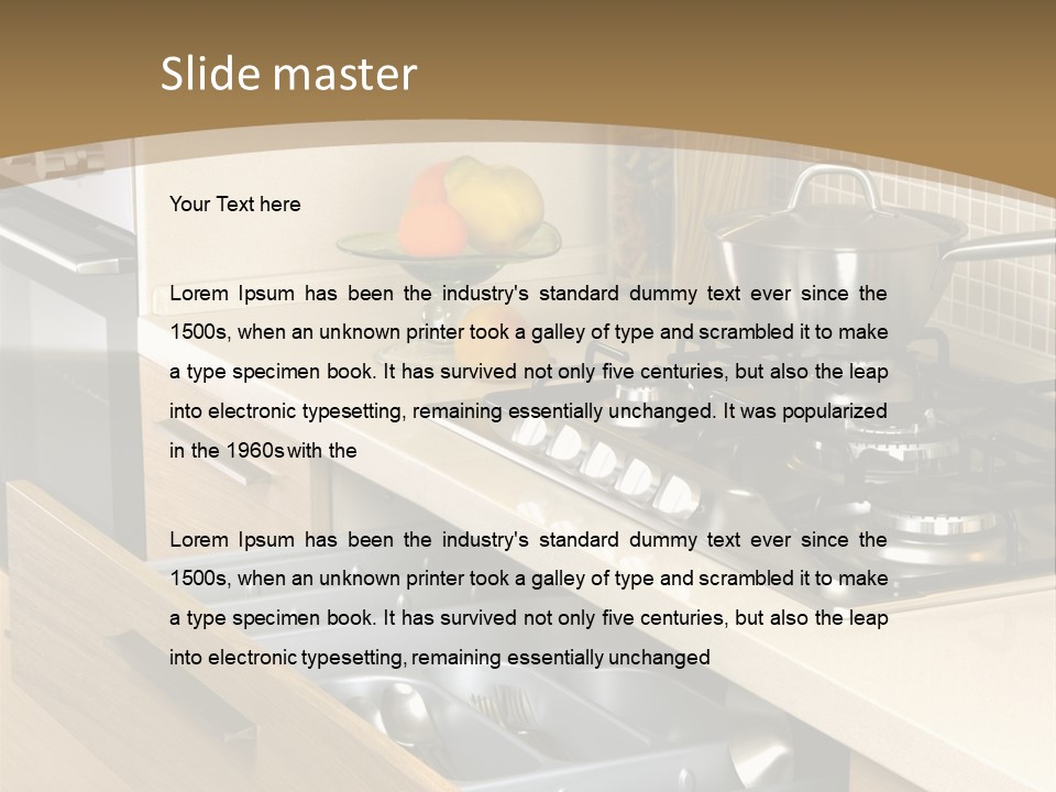 Interior Hardwood Furniture PowerPoint Template