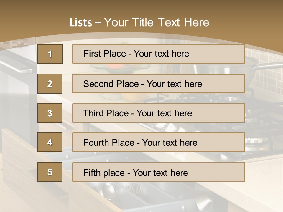 Interior Hardwood Furniture PowerPoint Template