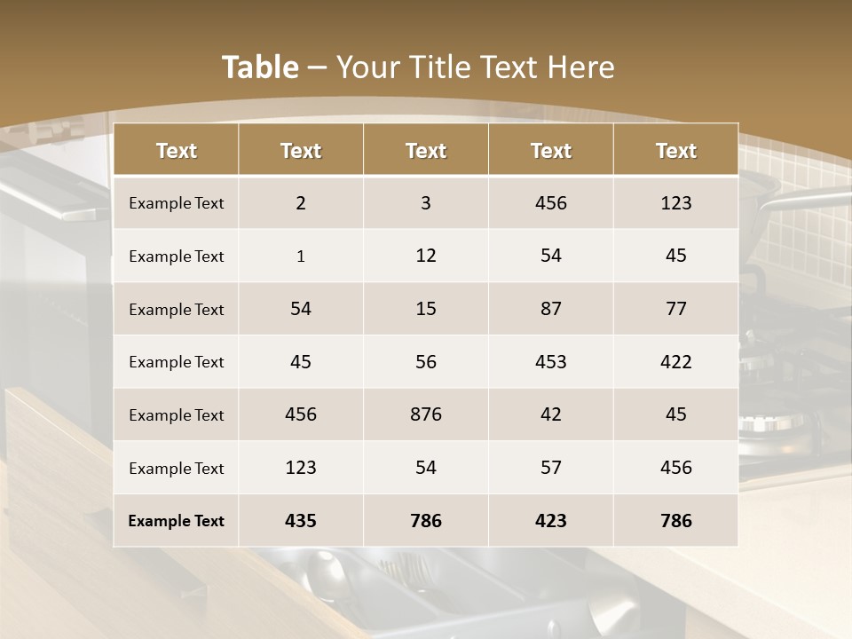 Interior Hardwood Furniture PowerPoint Template