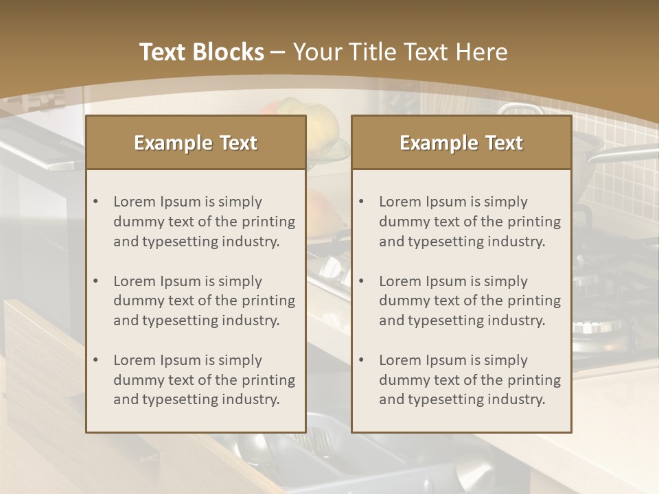 Interior Hardwood Furniture PowerPoint Template