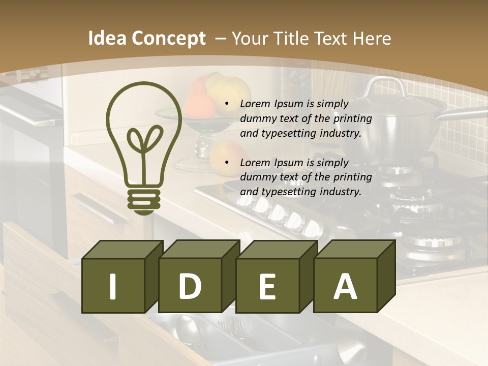 Interior Hardwood Furniture PowerPoint Template