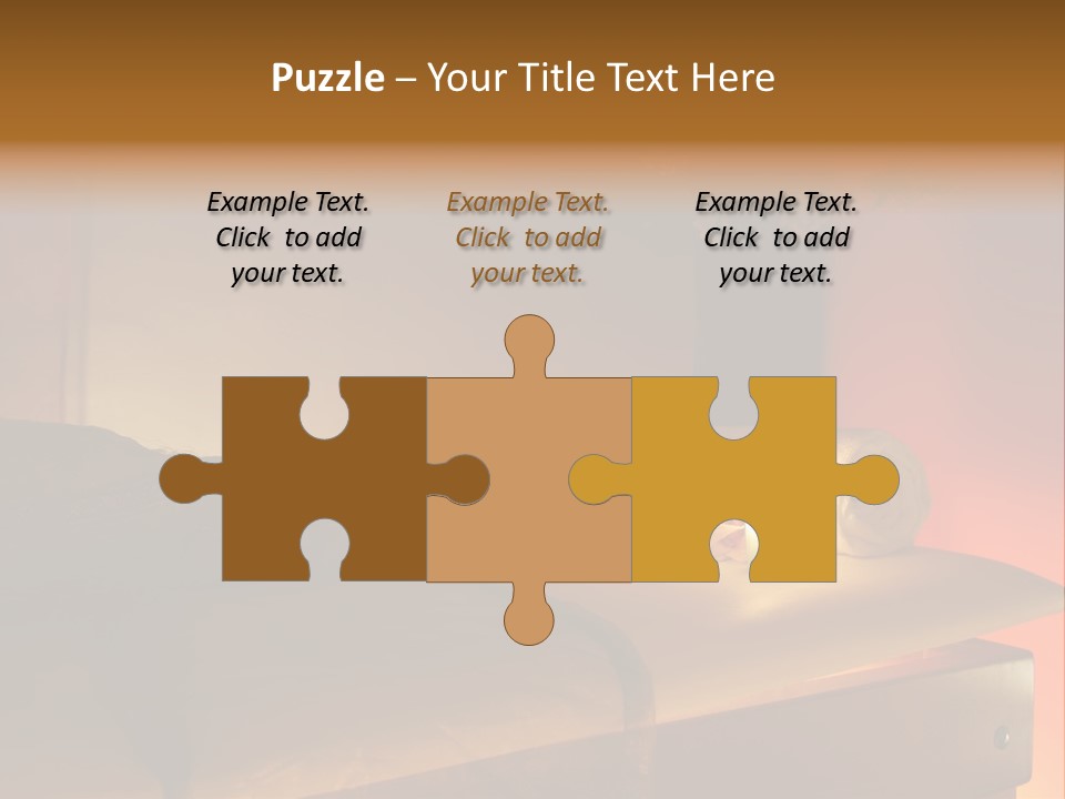 A Bed With A Pillow And A Candle On It PowerPoint Template