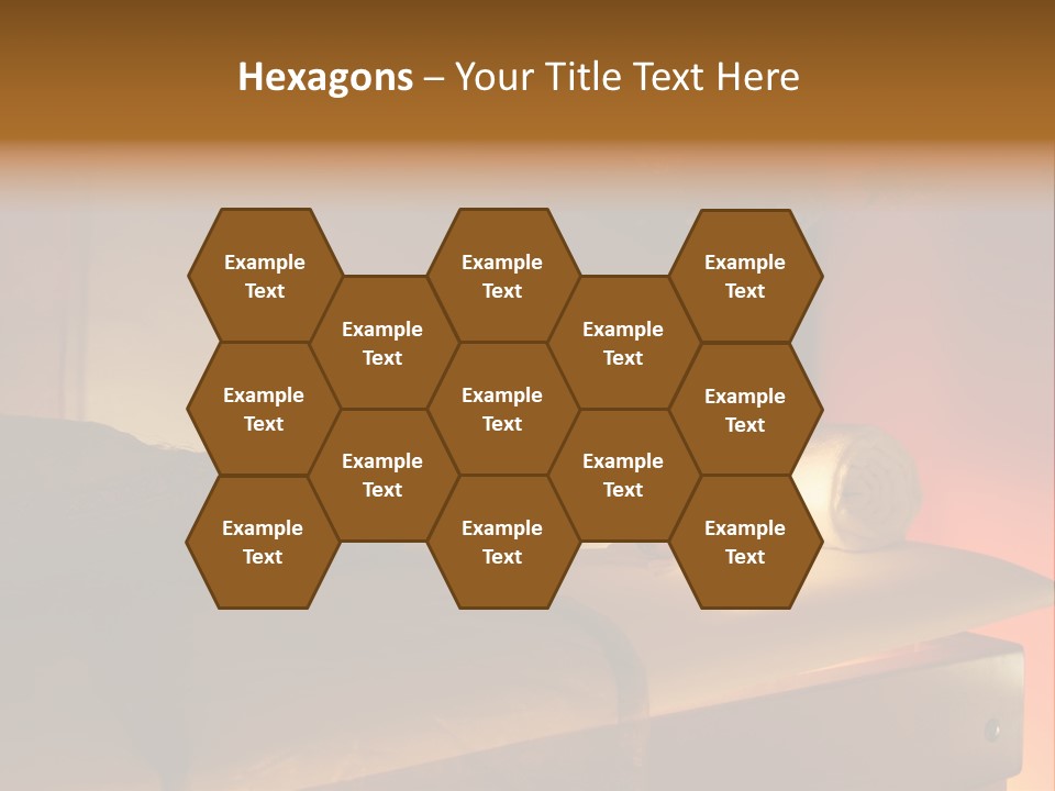 A Bed With A Pillow And A Candle On It PowerPoint Template