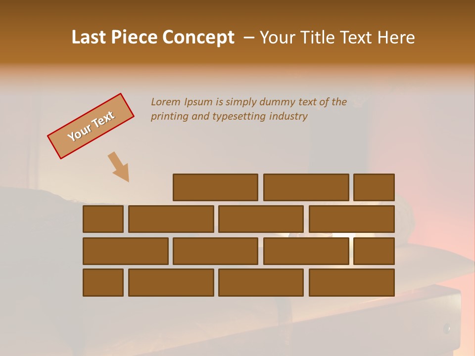 A Bed With A Pillow And A Candle On It PowerPoint Template