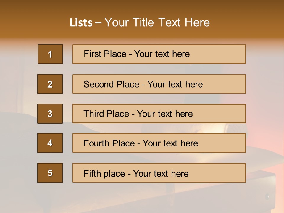 A Bed With A Pillow And A Candle On It PowerPoint Template