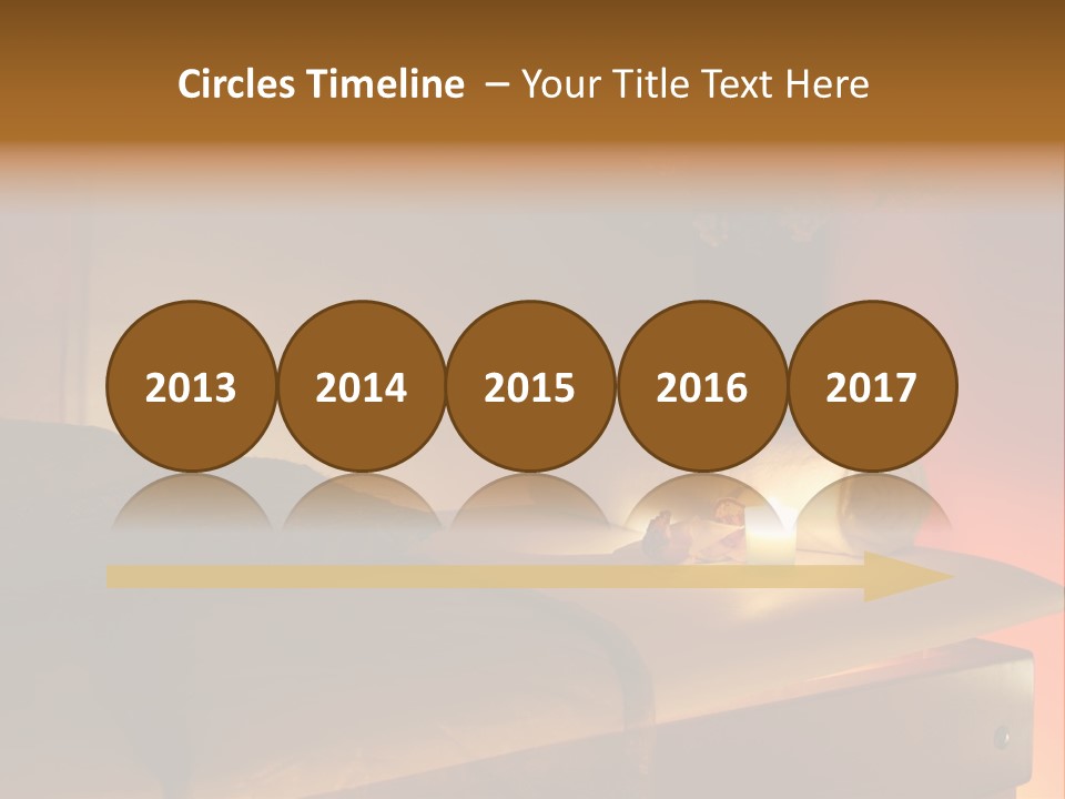 A Bed With A Pillow And A Candle On It PowerPoint Template