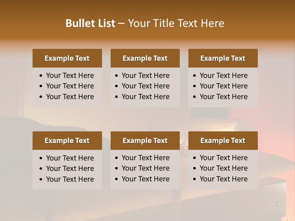 A Bed With A Pillow And A Candle On It PowerPoint Template