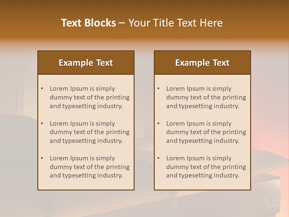 A Bed With A Pillow And A Candle On It PowerPoint Template