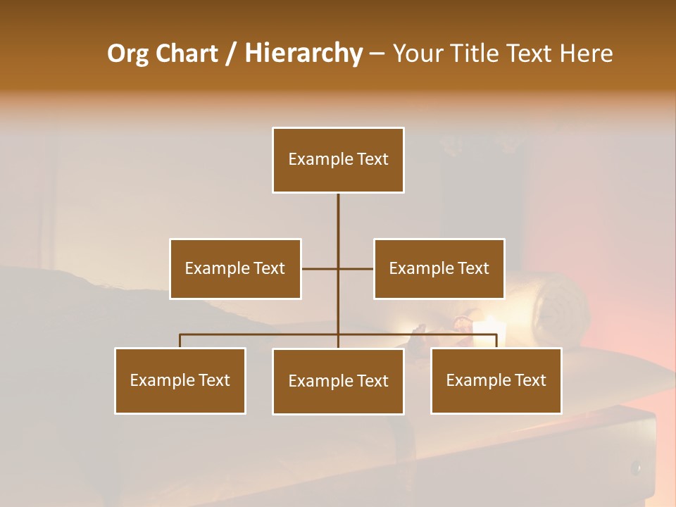 A Bed With A Pillow And A Candle On It PowerPoint Template