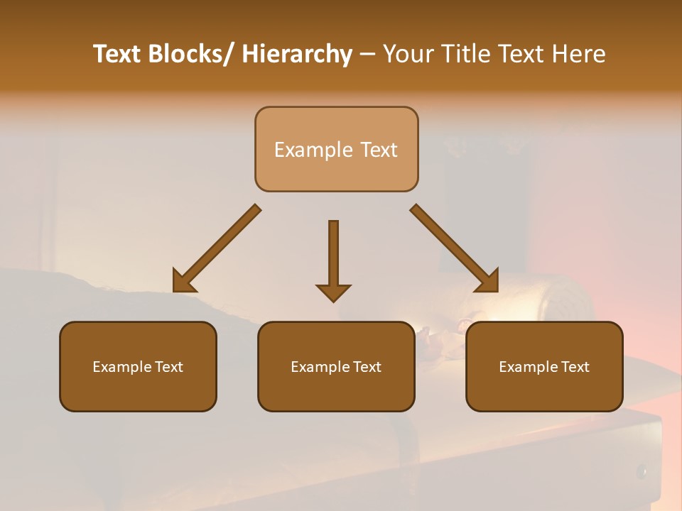 A Bed With A Pillow And A Candle On It PowerPoint Template