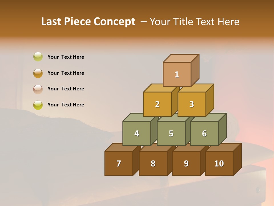 A Bed With A Pillow And A Candle On It PowerPoint Template