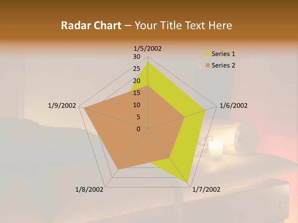 A Bed With A Pillow And A Candle On It PowerPoint Template