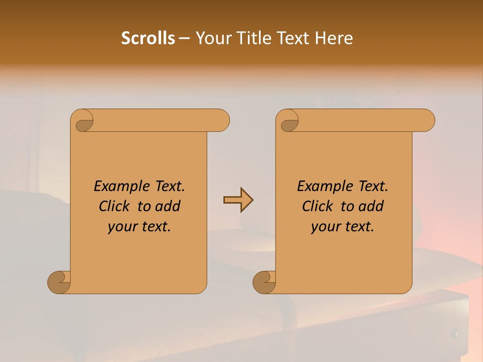 A Bed With A Pillow And A Candle On It PowerPoint Template