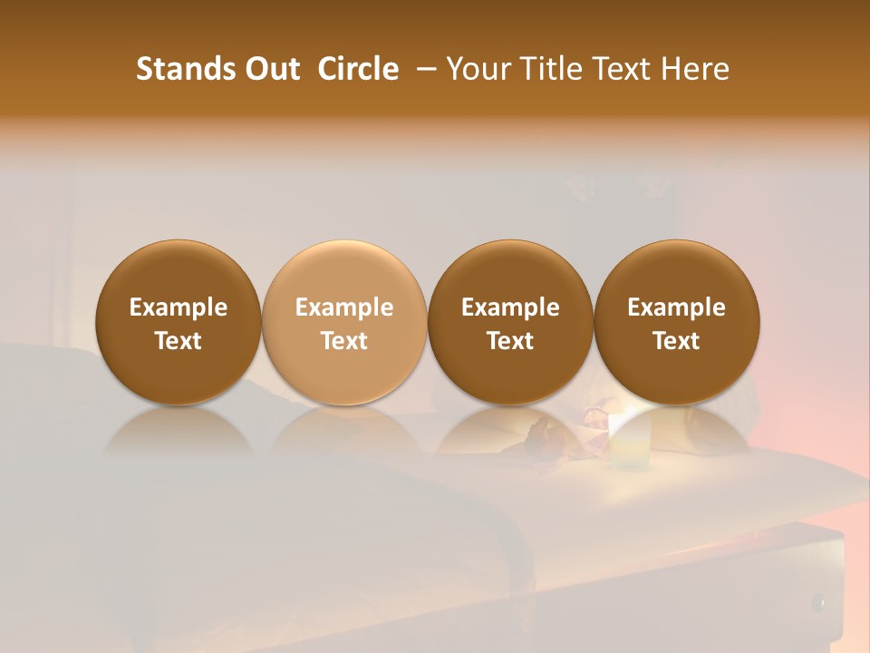 A Bed With A Pillow And A Candle On It PowerPoint Template