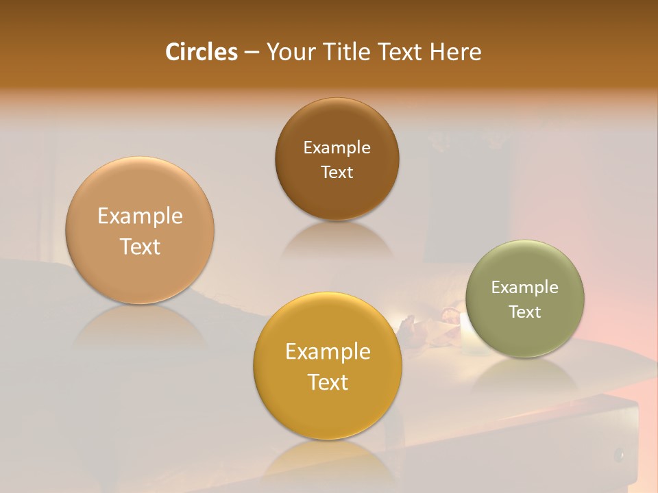 A Bed With A Pillow And A Candle On It PowerPoint Template