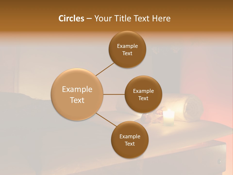 A Bed With A Pillow And A Candle On It PowerPoint Template