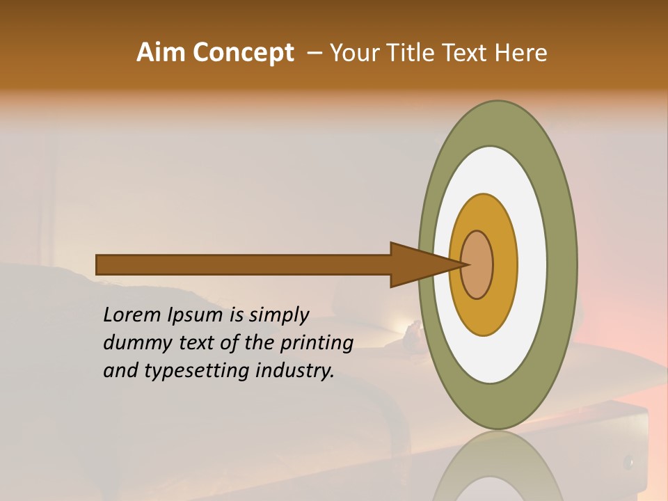 A Bed With A Pillow And A Candle On It PowerPoint Template