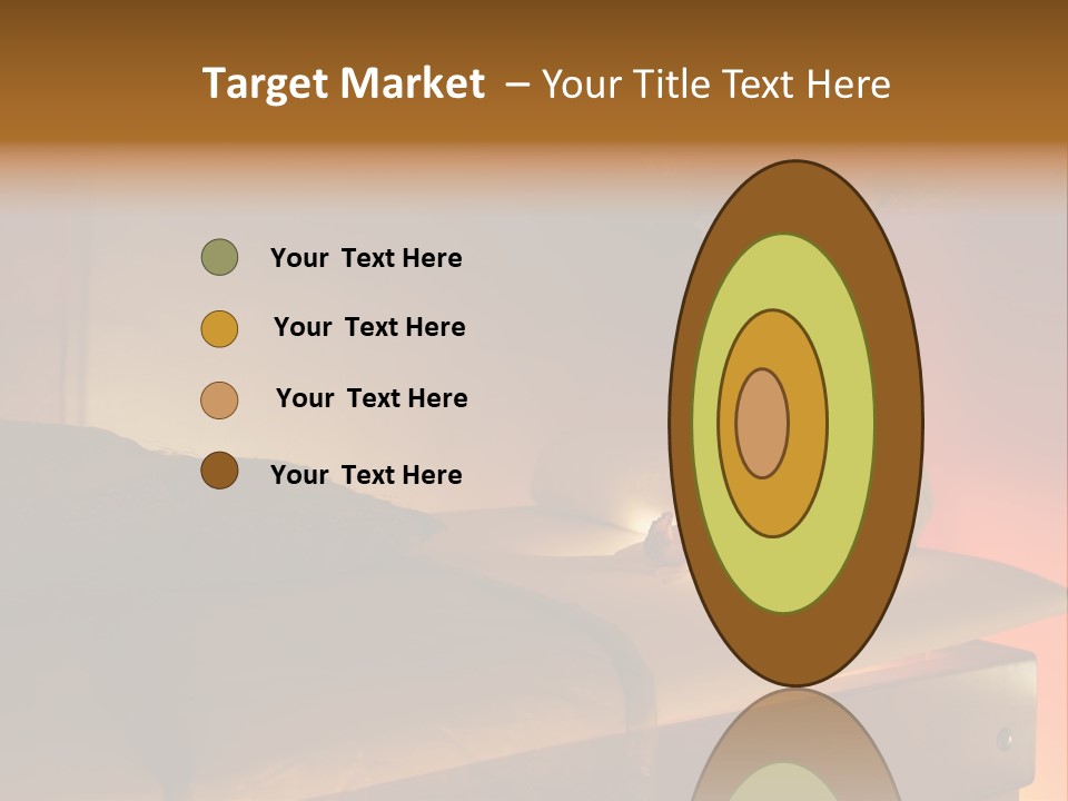 A Bed With A Pillow And A Candle On It PowerPoint Template