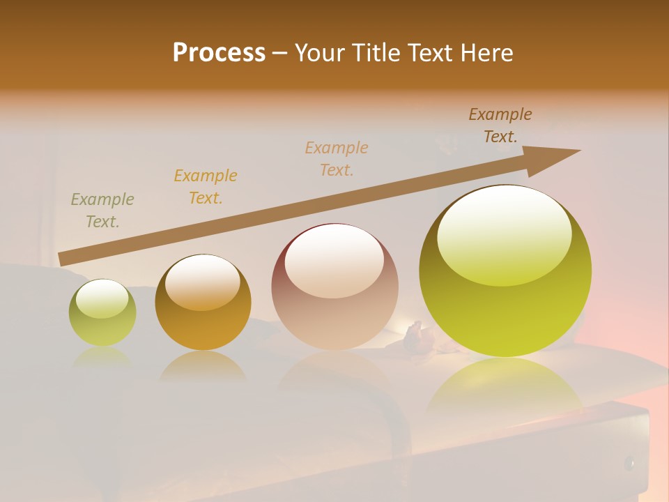 A Bed With A Pillow And A Candle On It PowerPoint Template