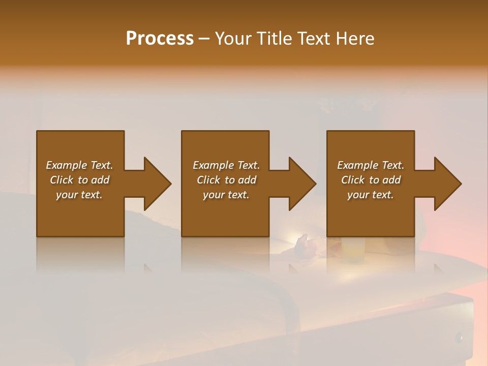 A Bed With A Pillow And A Candle On It PowerPoint Template