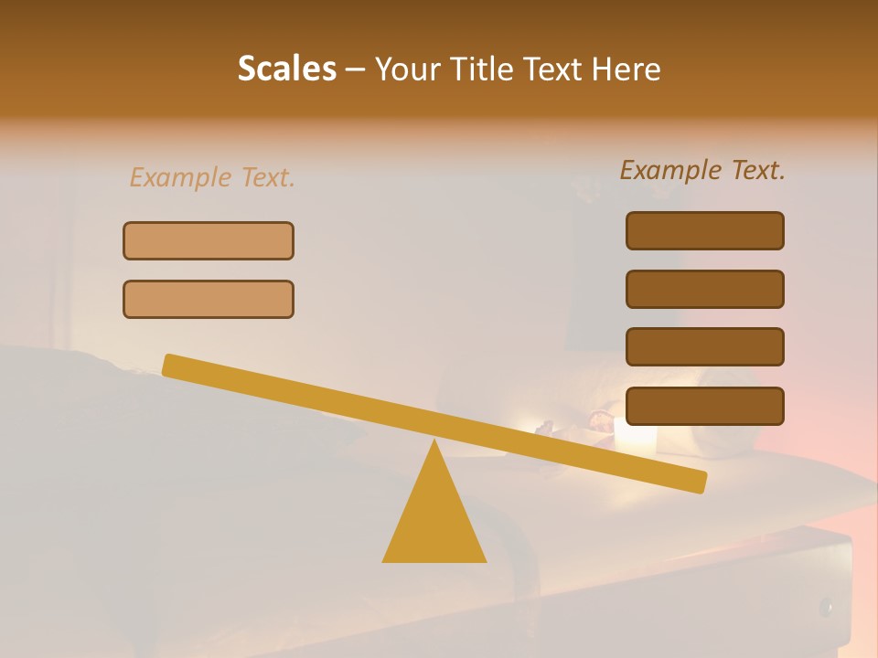 A Bed With A Pillow And A Candle On It PowerPoint Template