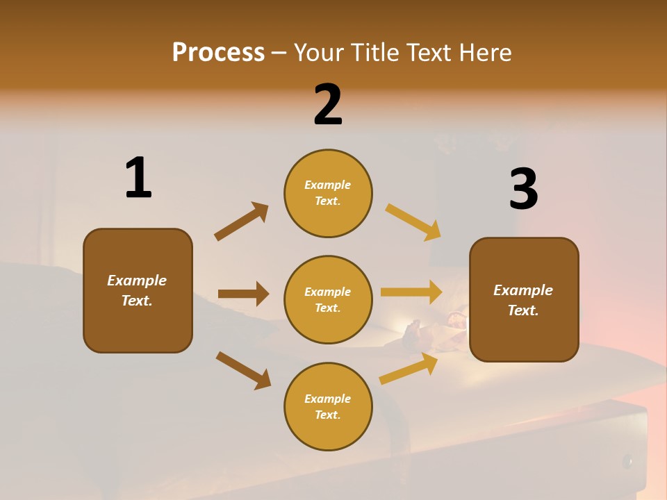 A Bed With A Pillow And A Candle On It PowerPoint Template