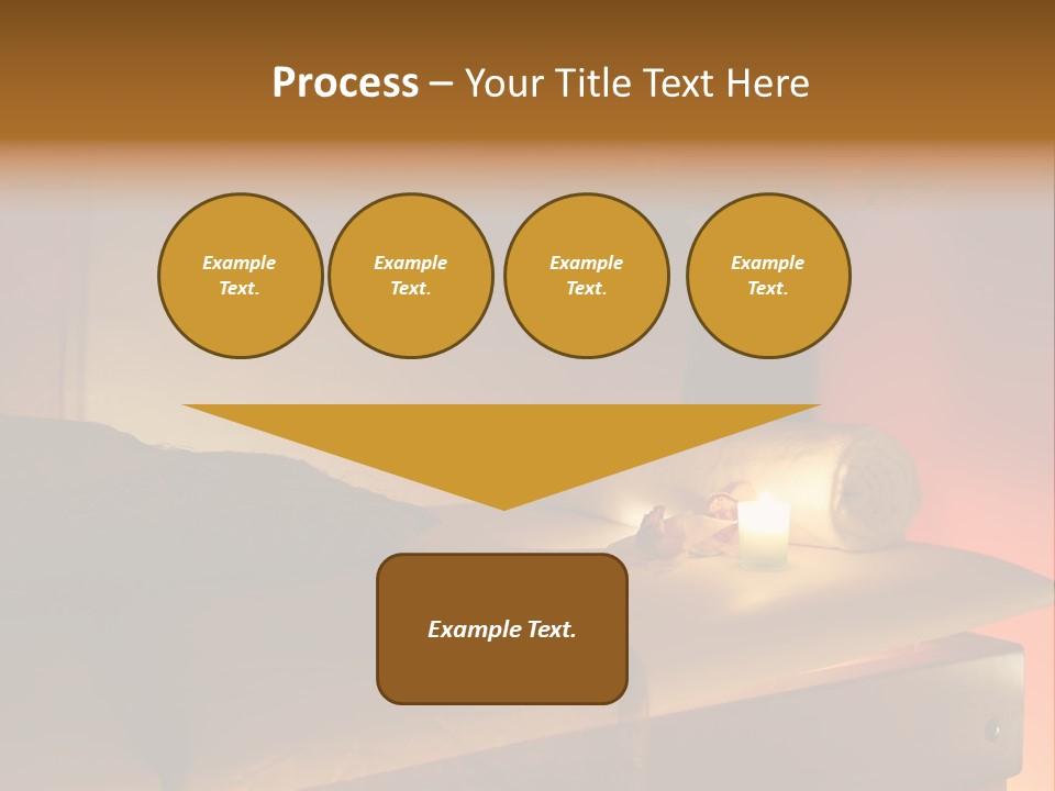 A Bed With A Pillow And A Candle On It PowerPoint Template