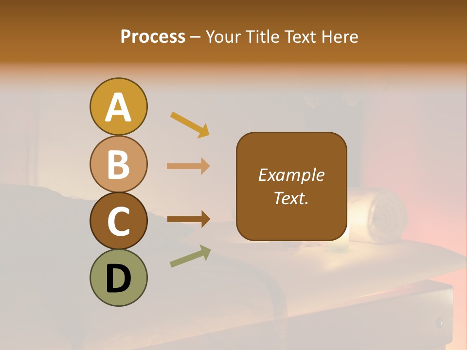 A Bed With A Pillow And A Candle On It PowerPoint Template