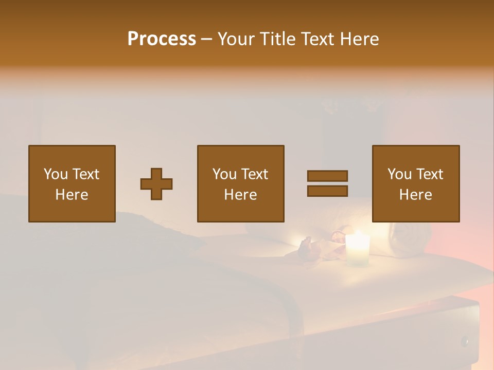 A Bed With A Pillow And A Candle On It PowerPoint Template