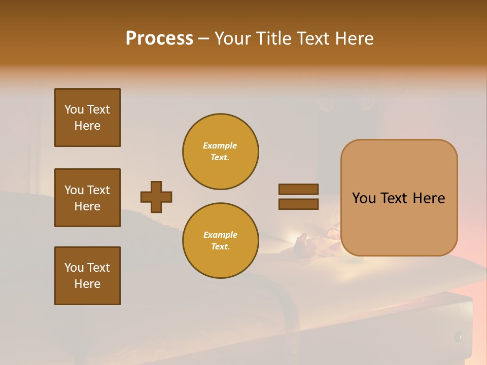 A Bed With A Pillow And A Candle On It PowerPoint Template