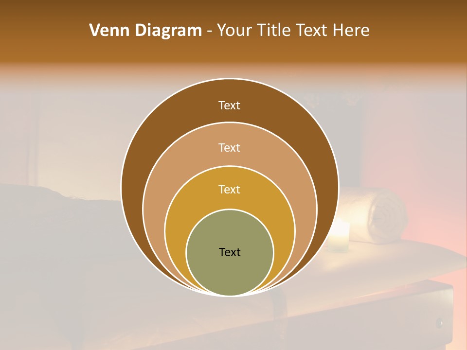 A Bed With A Pillow And A Candle On It PowerPoint Template