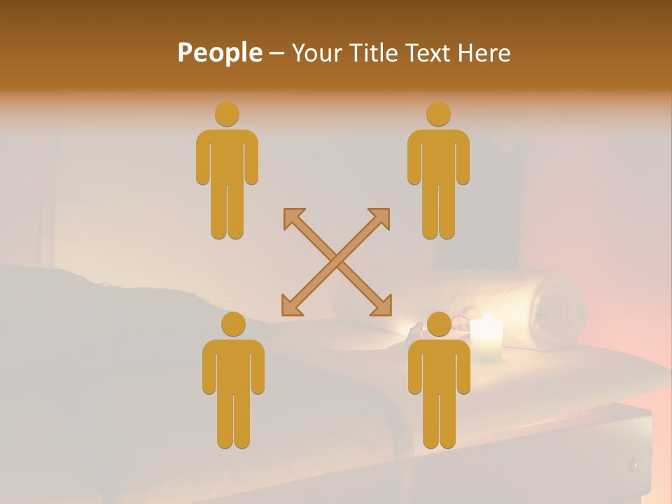 A Bed With A Pillow And A Candle On It PowerPoint Template