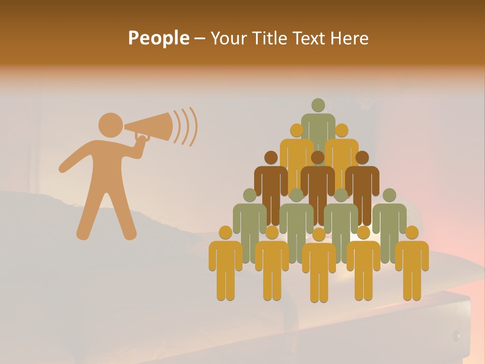 A Bed With A Pillow And A Candle On It PowerPoint Template