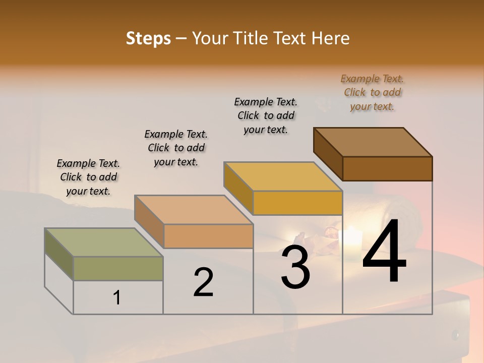 A Bed With A Pillow And A Candle On It PowerPoint Template