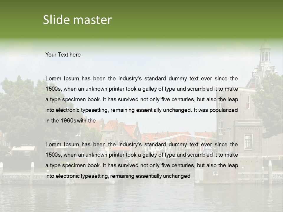 Netherlands Lock Dutch PowerPoint Template