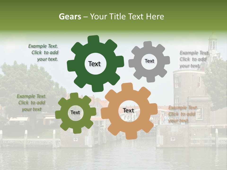 Netherlands Lock Dutch PowerPoint Template