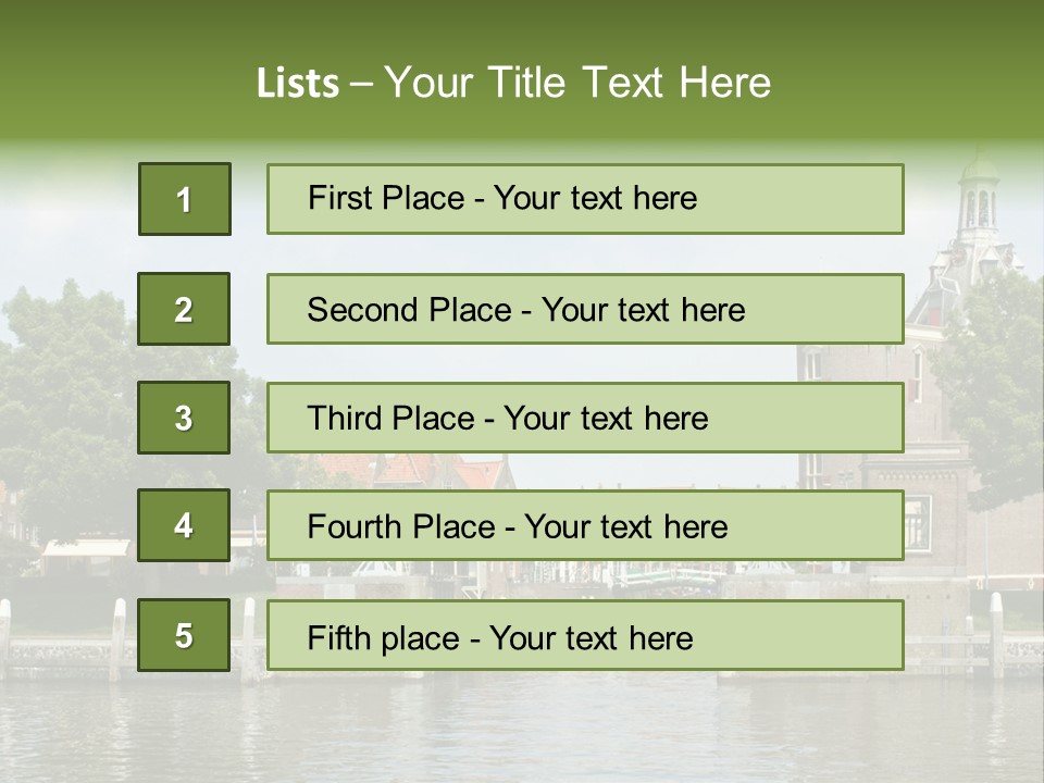 Netherlands Lock Dutch PowerPoint Template
