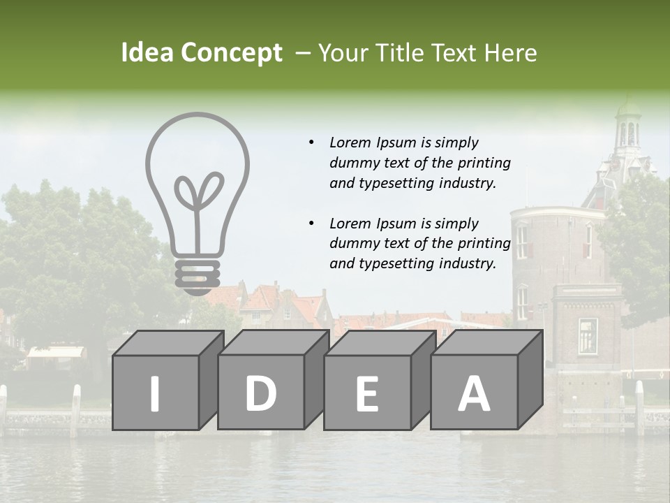 Netherlands Lock Dutch PowerPoint Template