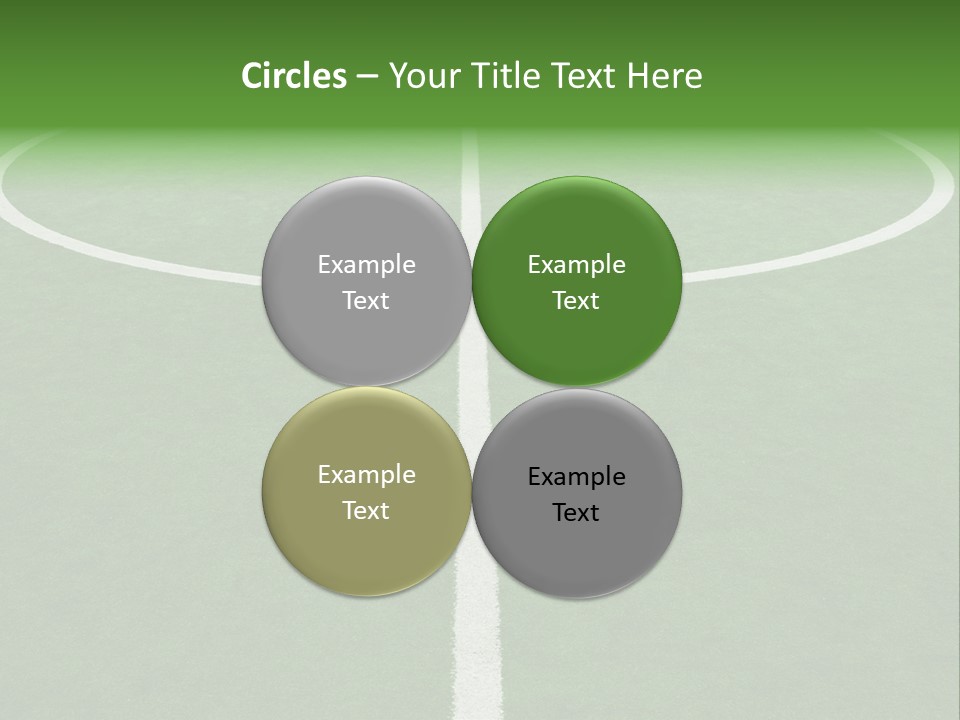 A Green Field With A White Line On It PowerPoint Template