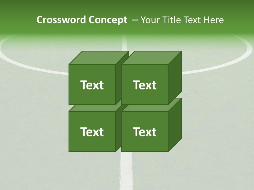 A Green Field With A White Line On It PowerPoint Template