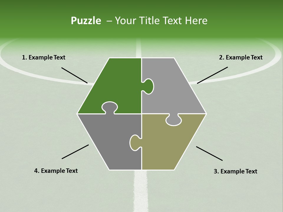 A Green Field With A White Line On It PowerPoint Template