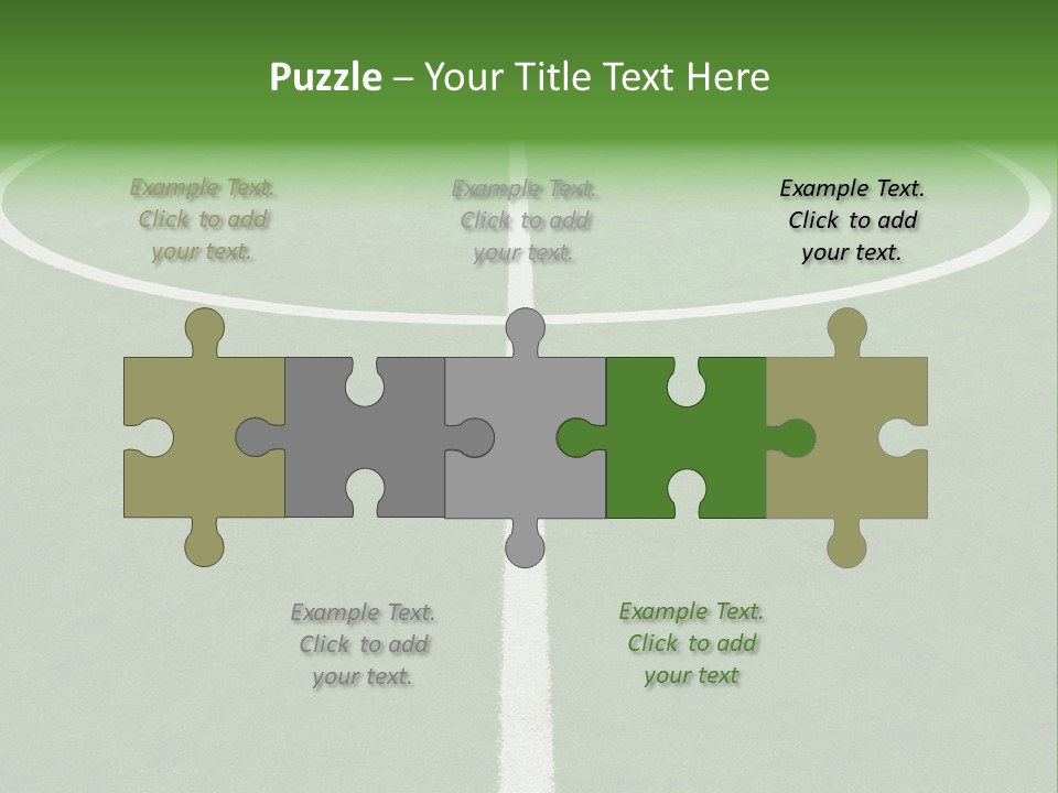 A Green Field With A White Line On It PowerPoint Template