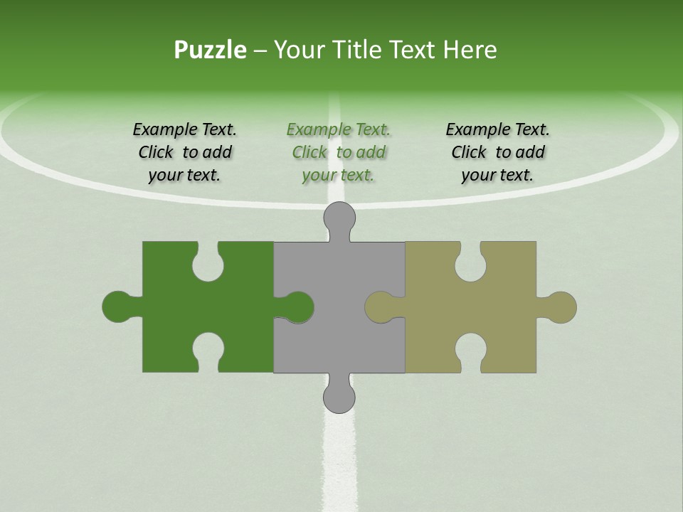 A Green Field With A White Line On It PowerPoint Template