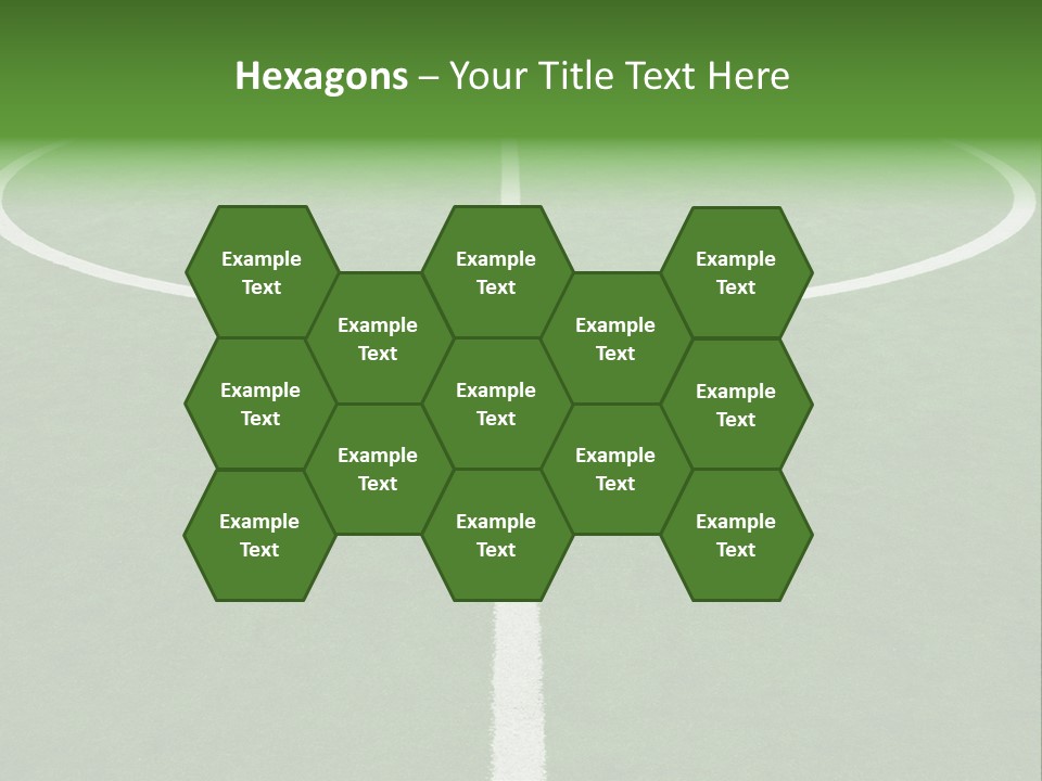 A Green Field With A White Line On It PowerPoint Template