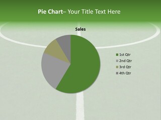 A Green Field With A White Line On It PowerPoint Template