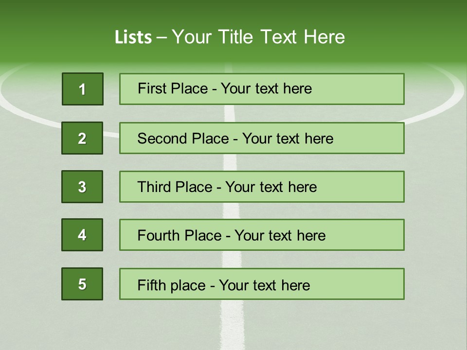 A Green Field With A White Line On It PowerPoint Template
